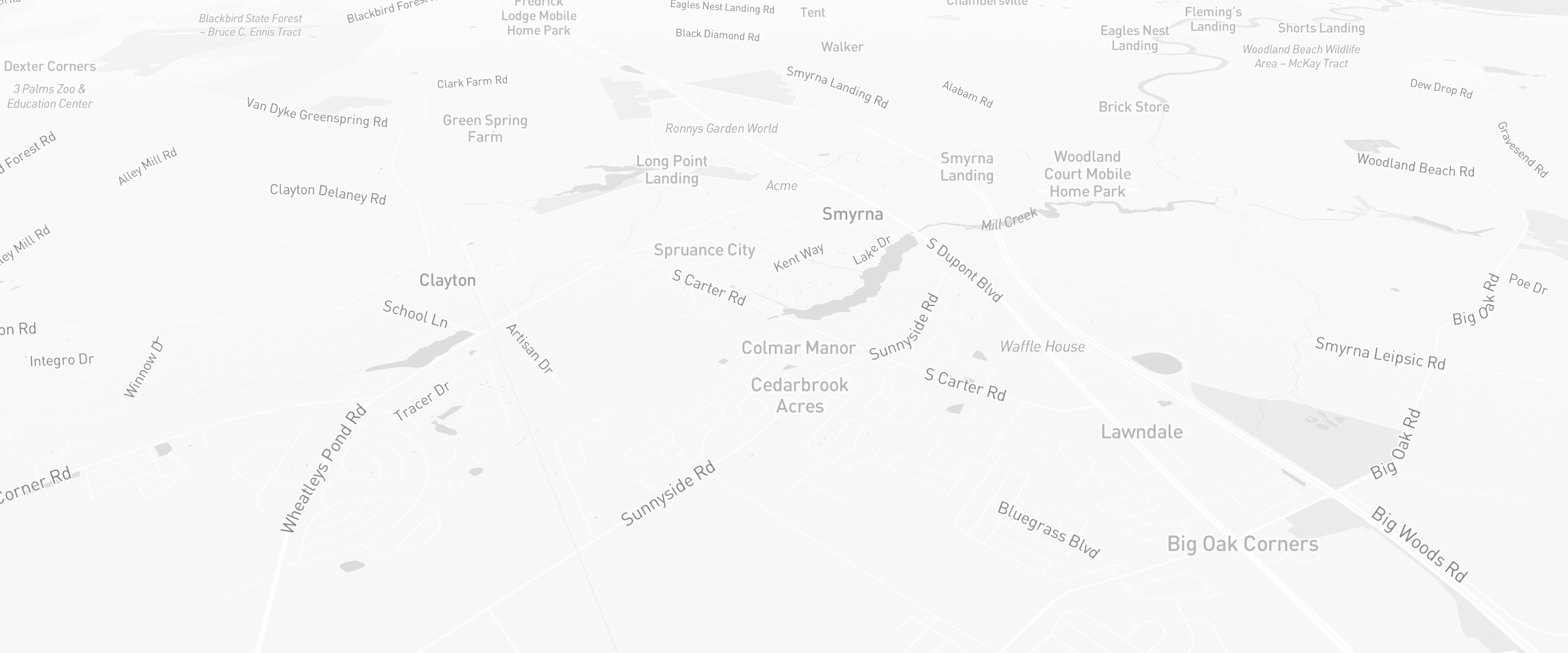 Neighborhood map of Smyrna, DE — the area served by Life Insurance Agents of Smyrna Group